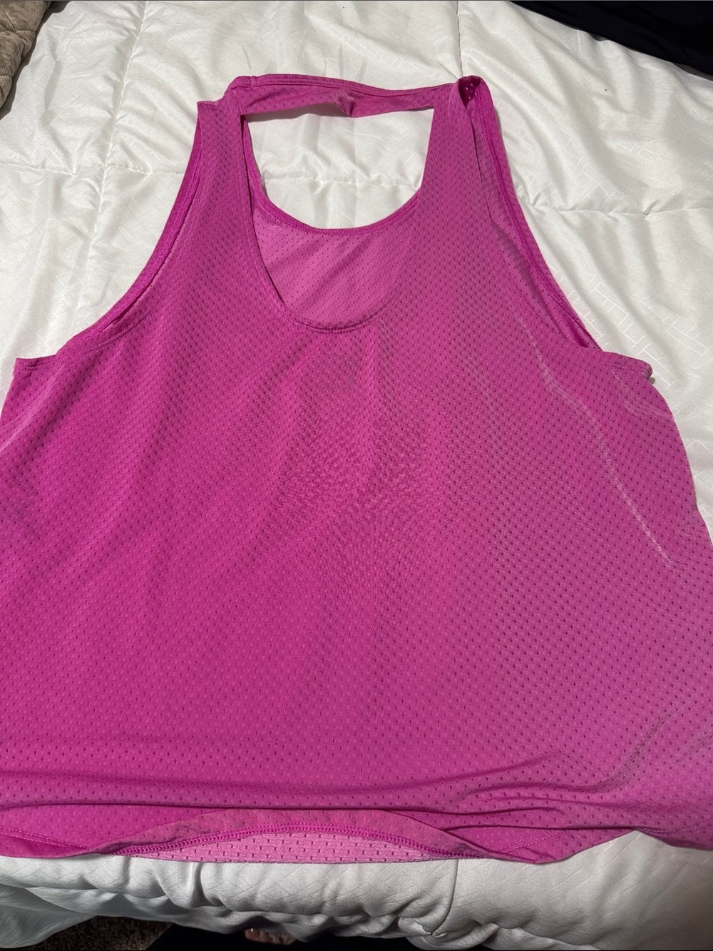 Nike Fuchsia Mesh Racerback Training Tank - Picture 2 of 3